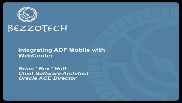 Integrating ADF Mobile with WebCenter
