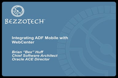 Integrating ADF Mobile with WebCenter