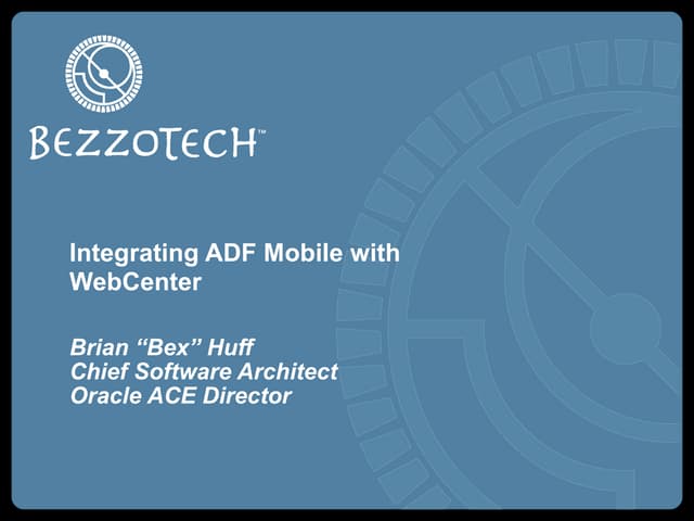 Integrating ADF Mobile with WebCenter