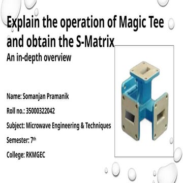 Microwave Theory And Technique Pe Ec701a Pptx