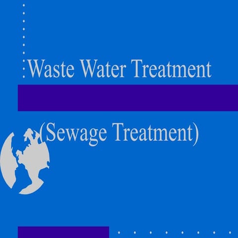 Waste Water Treatment Secondary treatment (activated sludge, filtration).ppt