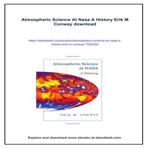 Atmospheric Science At Nasa A History Erik M Conway