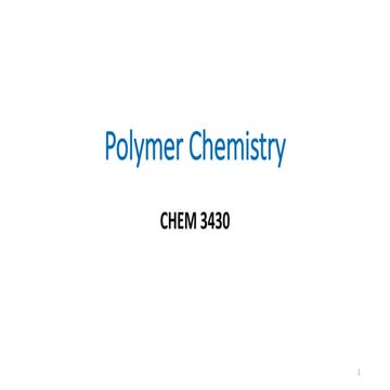 Polymer Chemistry