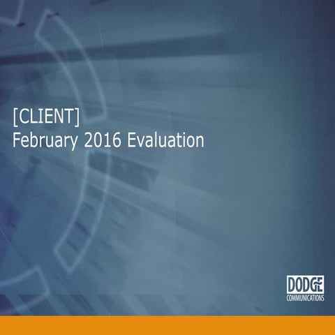 Febuary 2016 Social Media Evaluation