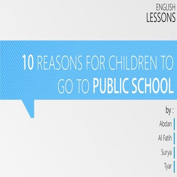 10 Reasons to Public School