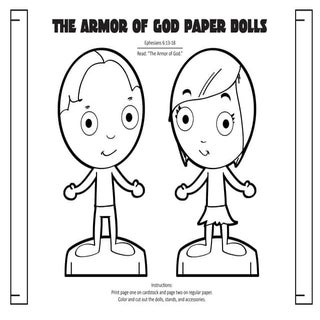 The armor of God paper dolls
