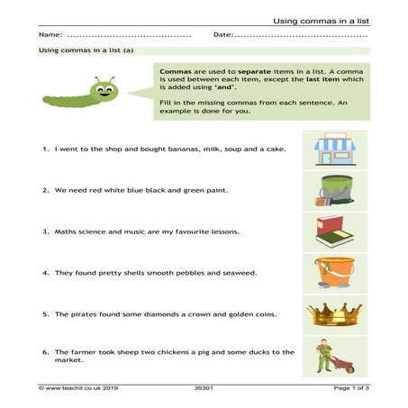 PPT on Commas in Lists- punctuation.pptx