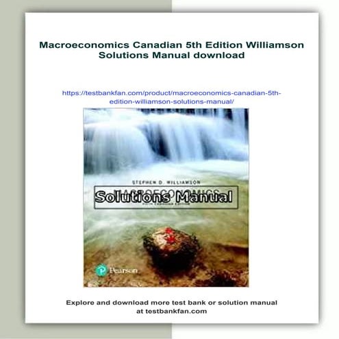 Macroeconomics Canadian 5th Edition Williamson Solutions Manual
