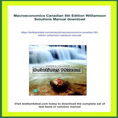 Macroeconomics Canadian 5th Edition Williamson Solutions Manual