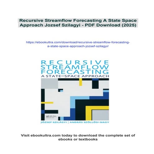 Recursive Streamflow Forecasting A State Space Approach Jozsef Szilagyi