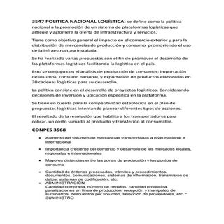 3547 politica nacional logística