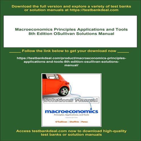 Macroeconomics Principles Applications and Tools 8th Edition OSullivan Soluti...