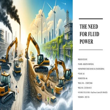 A detailed report on Fluid Power Control | PPTX