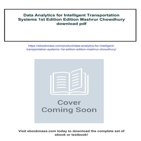 Data Analytics for Intelligent Transportation Systems 1st Edition ...
