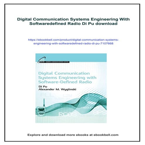 Digital Communication Systems Engineering With Softwaredefined Radio Di Pu