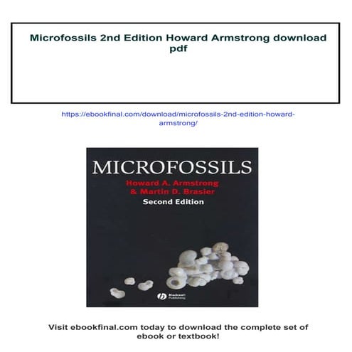 Microfossils 2nd Edition Howard Armstrong