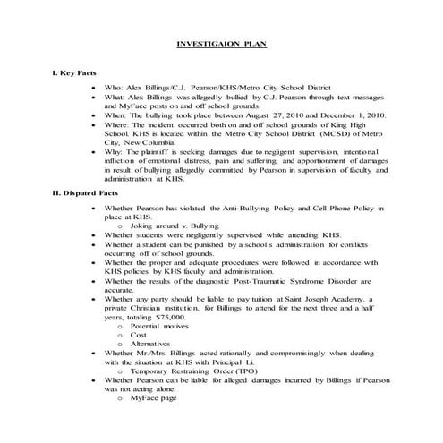 POLS 243 INVESTIGATION PLAN | DOCX
