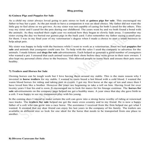 Content Writing Samples