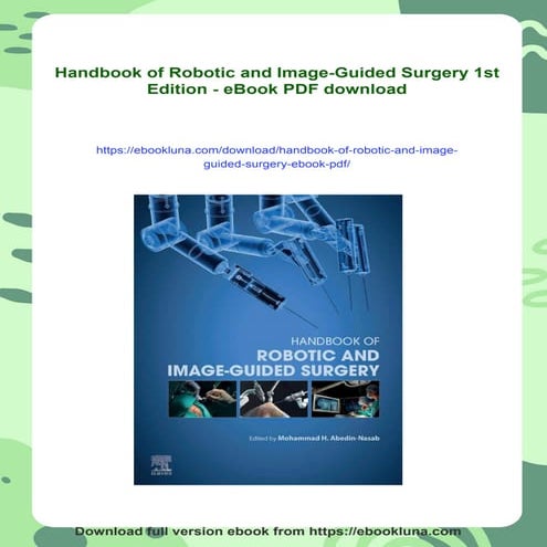 Handbook of Robotic and Image-Guided Surgery 1st Edition - eBook PDF | PDF