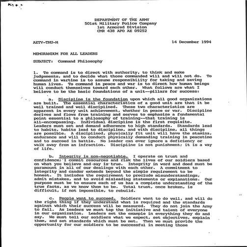 Command Philosophy - 1994
