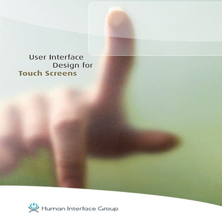 SMARCOS HIG Paper on Designing Touch Screen Interfaces