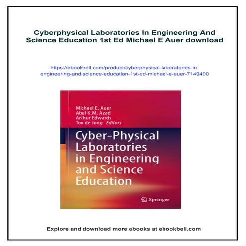 Cyberphysical Laboratories In Engineering And Science Education 1st Ed ...