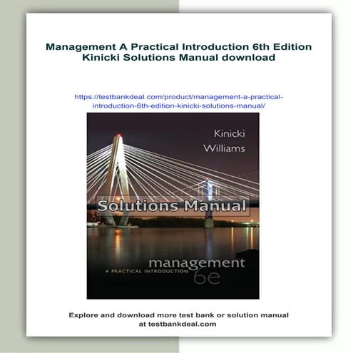 Management A Practical Introduction 6th Edition Kinicki Solutions Manual