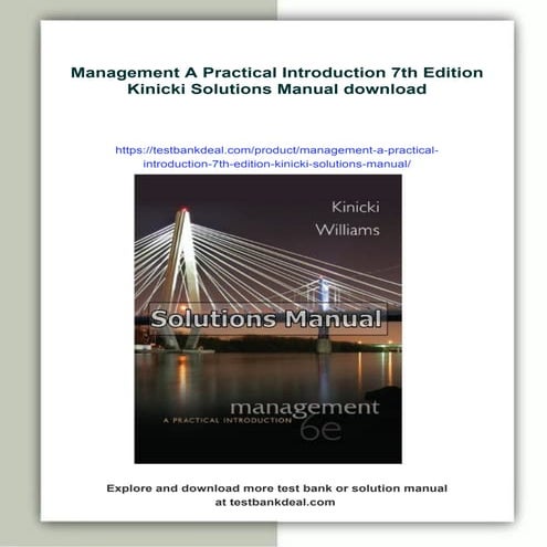 Management A Practical Introduction 7th Edition Kinicki Solutions Manual