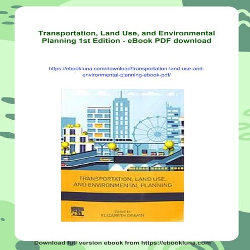 Transportation, land use, and environmental planning Deakin | PDF