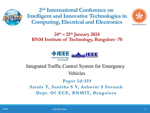 Paper presentation on traffic control system