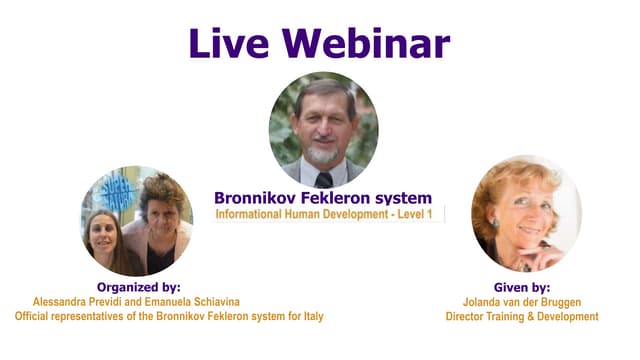 Live Webinar Bronnikov Fekleron system
