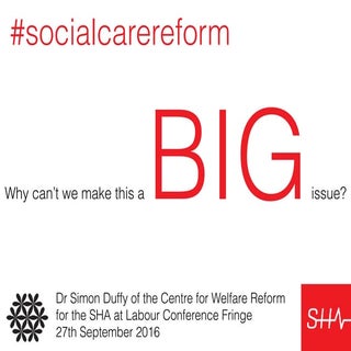 Social Care Reform - the way forwar...
