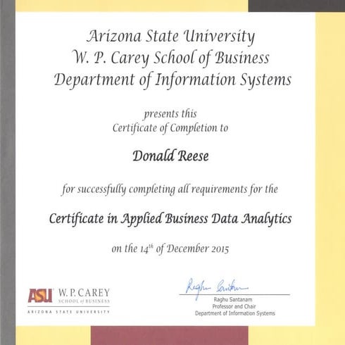 BDA Certificate