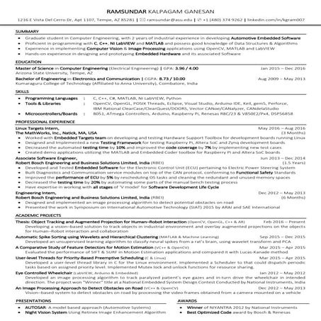 Resume - Ramsundar K G