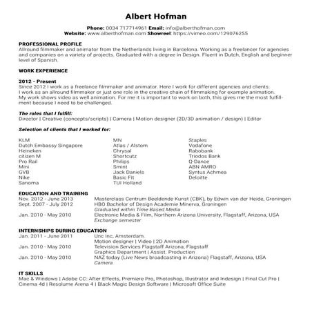 CV_AlbertHofman_2016_Feb