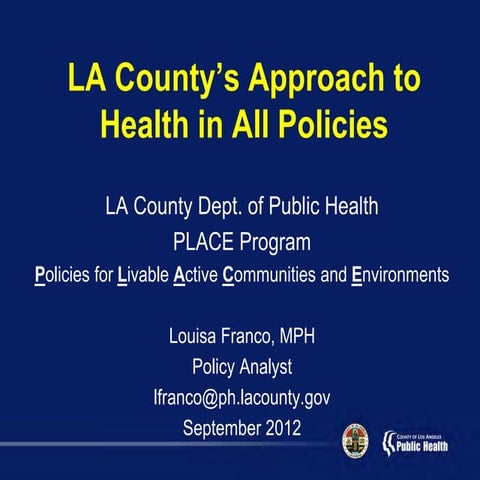 #35 Bridging Sectors: Fostering Collaboration between Health and Transportati...