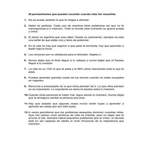 35 pensamientos