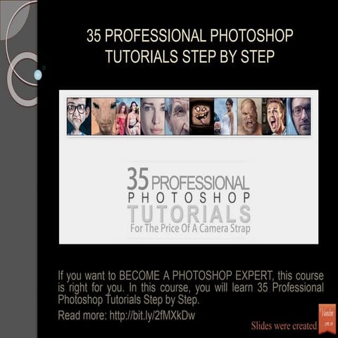 LEARN 35 PROFESSIONAL PHOTOSHOP TUTORIALS STEP BY STEP