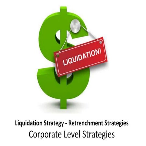 Liquidation strategy   retrenchment strategies - corporate level strategies -...