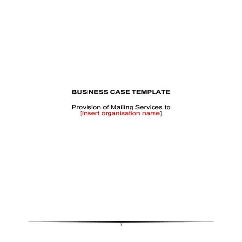 36. Business Case Template