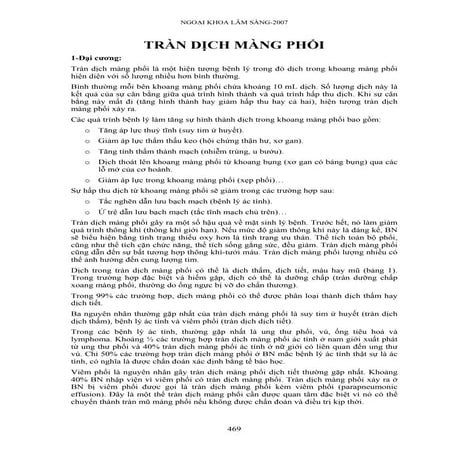 Tràn dịch màng phổi