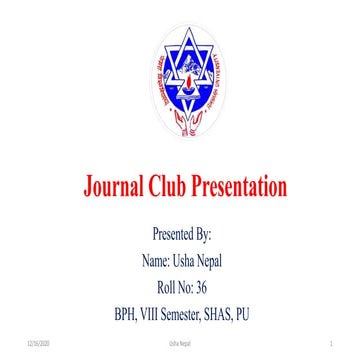 36  usha nepal-journal-club-presentation
