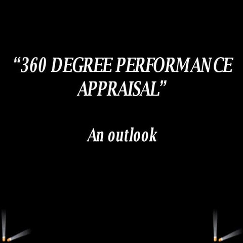 360 Degree Performance Appraisal