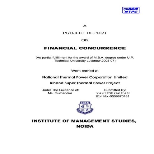 financial concurrence-ntpc