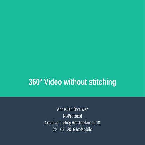 METHODS AND ALGORITHMS FOR STITCHING 360-DEGREE VIDEO | PDF