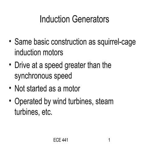 ppt on induction generator