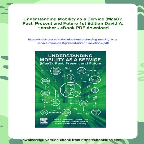 Understanding Mobility as a Service (MaaS): Past, Present and Future ...
