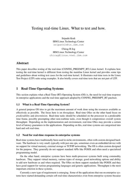 Testing real-time Linux. What to test and how 