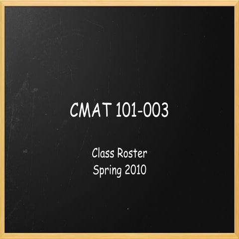CMAT 101-003