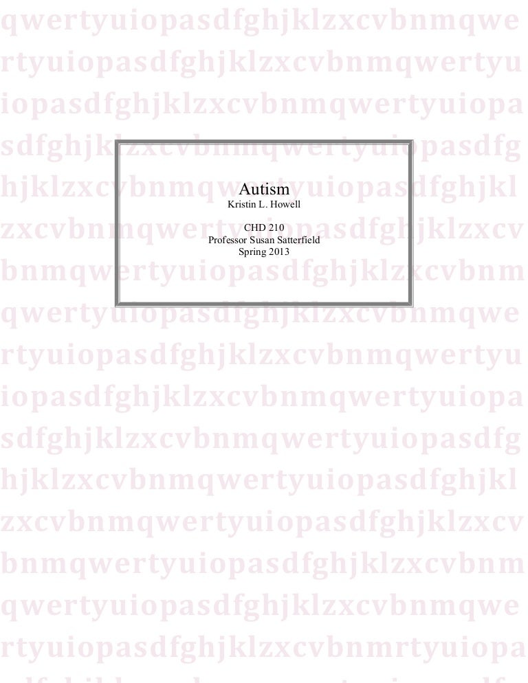 Research paper on autism